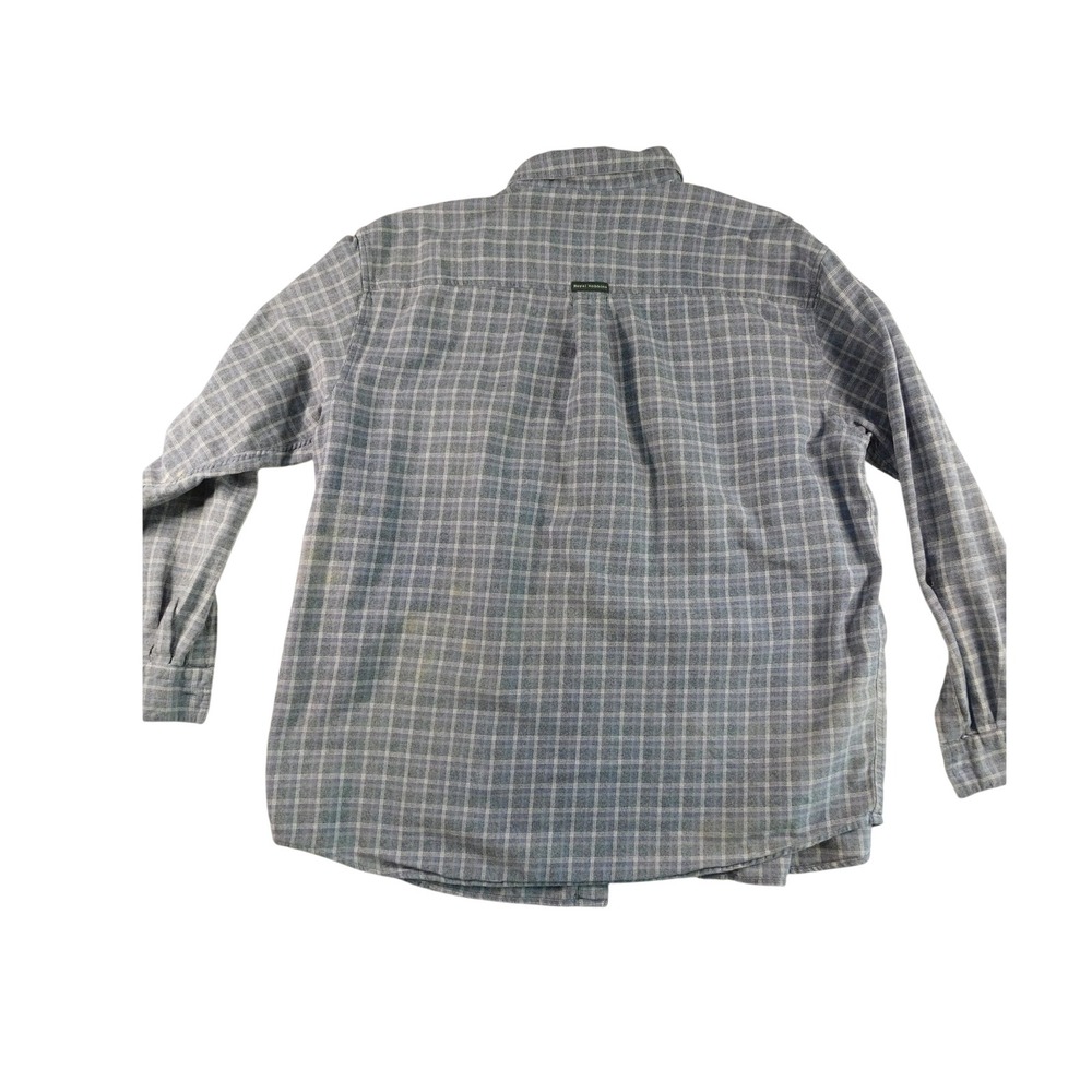 Royal Robbins Plaid‎ Flannel Button Up Shirt Men XL Gray Blue Outdoor - Picture 3 of 10